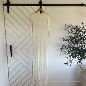 Elegant Cream Maxi Dress
